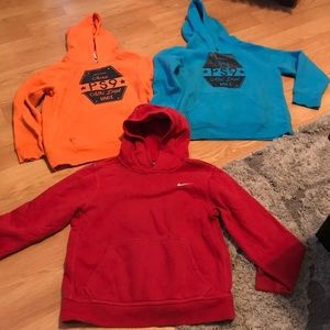 3 little boys hoodies size 10